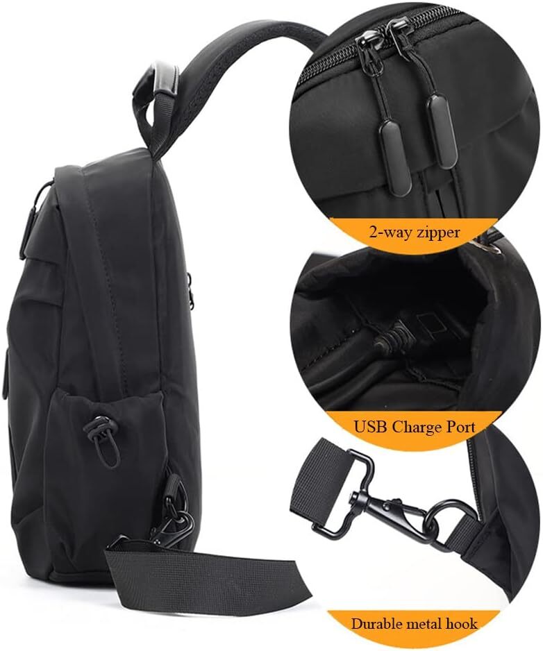 Crossbody Sling Backpack Bag Shoulder Grey