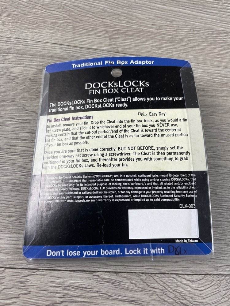 DocksLocks Fin Box Cleat - Surfboard Security Systems Brand New