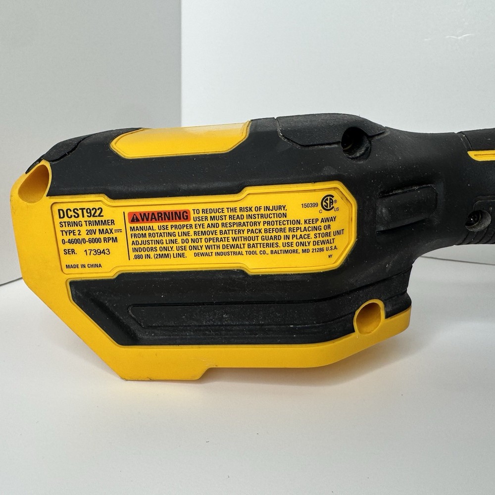 OEM DeWalt 20v String Trimmer DCST922 Handle Housing w/Trigger & Screws