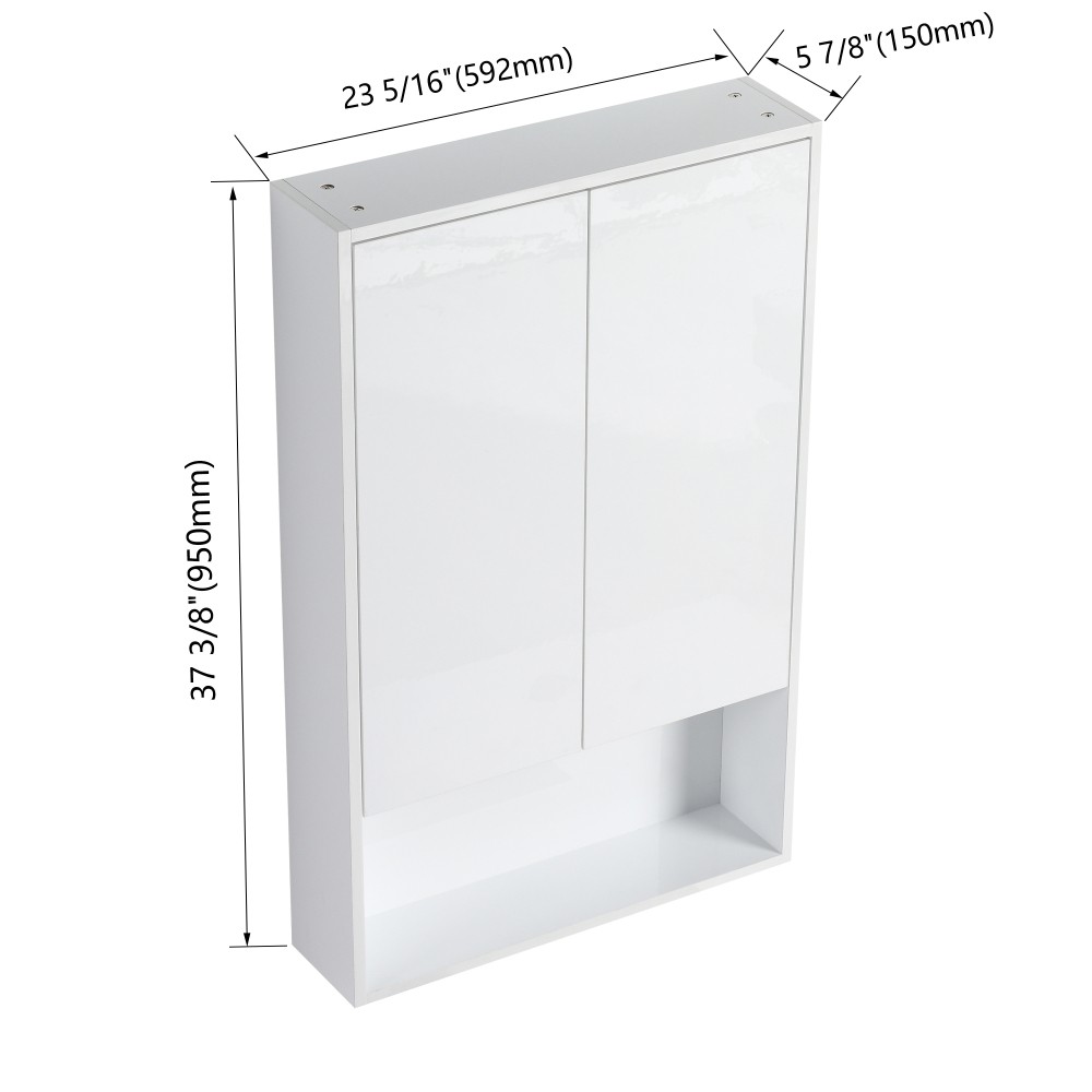 Bathroom Wall Cabinet Soft Close Doors Float Mounting Design