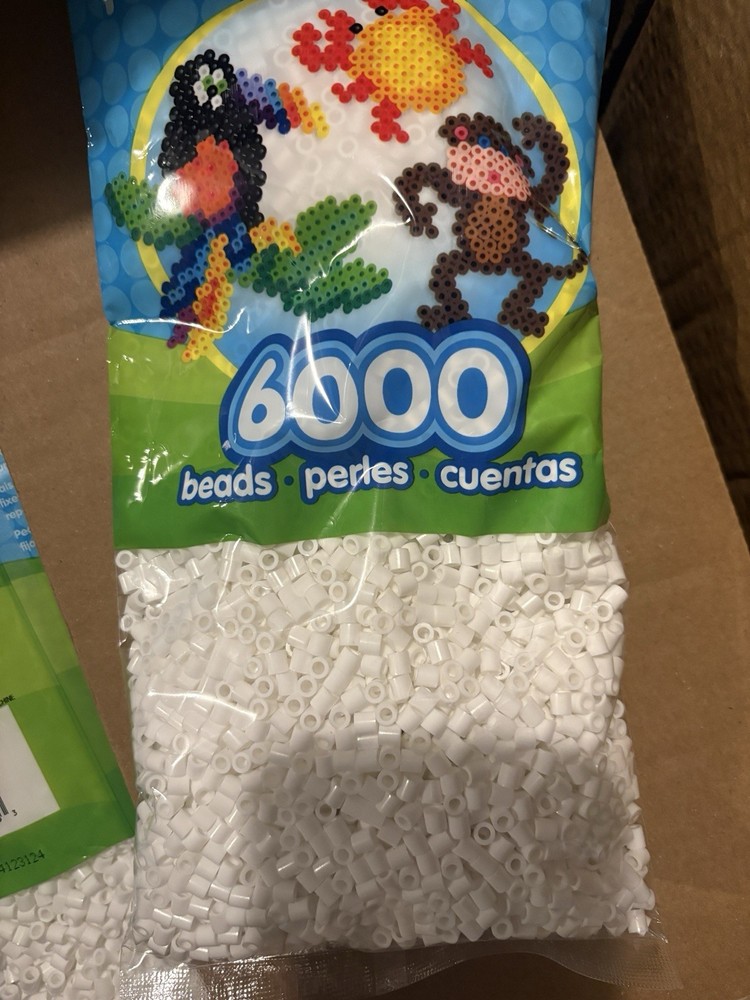 Perler Beads Black, 6000 Pack, 2-Pack crafts white