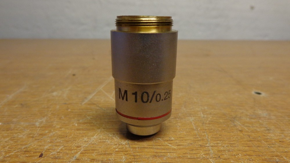 MICROSCOPE objective lens m 10/0.25 red line