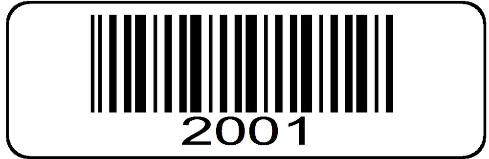 2001 - 3000 Serial Barcode Sequential Sticker Consecutive Number Label SET # 3