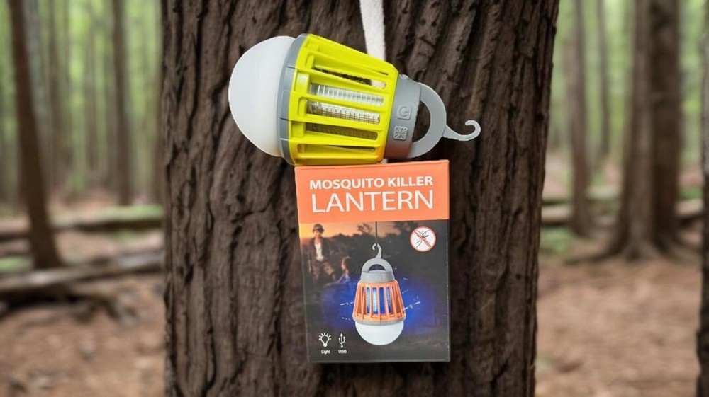Waterproof Mosquito Killer Lantern with Edison LED Light Bulbs, Dimmable, Energy