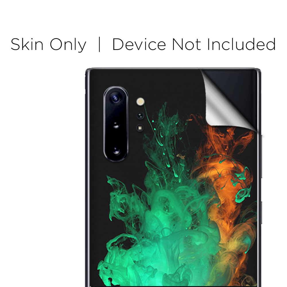 Skins Decal Wrap for Samsung Note 10 Plus Orange Green Smoke