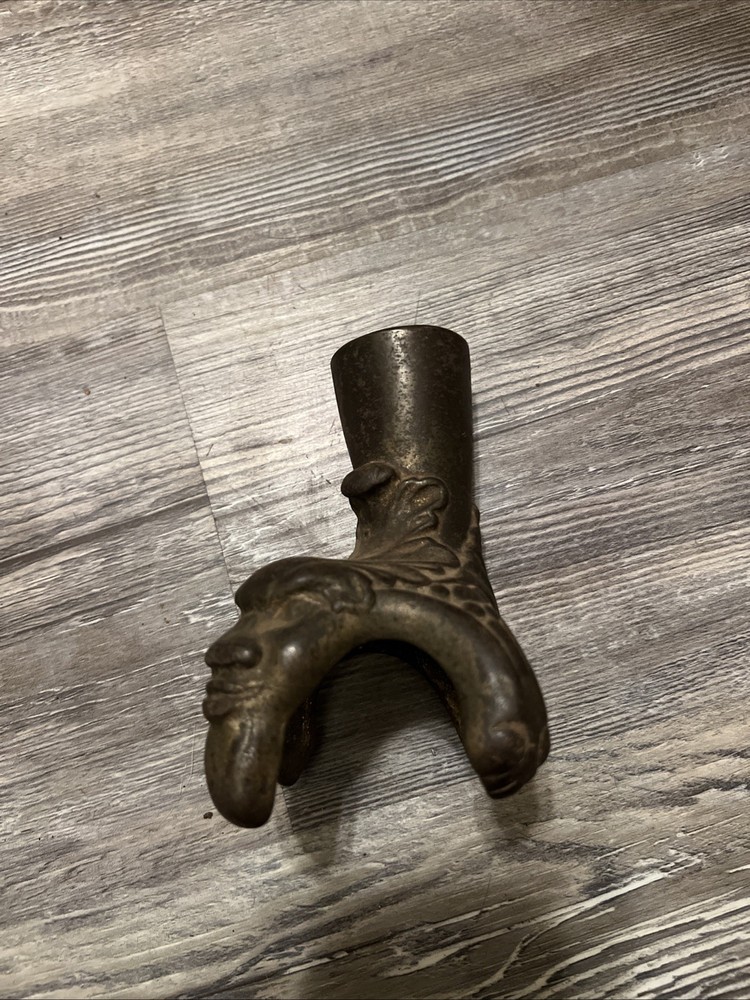 Antique 6” Cast Iron Claw/Mythological Face