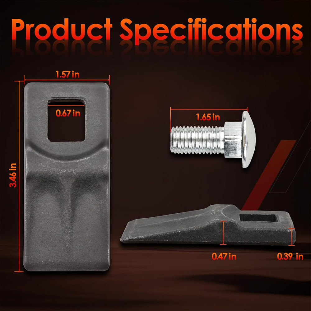 Auger Teeth Cutting Edge Replacement for 3 Point Post Hole Digger Drill Bits,Wit