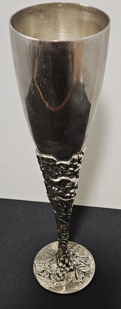 Vintage Silverplate Grapeleaf Goblet By Godinger