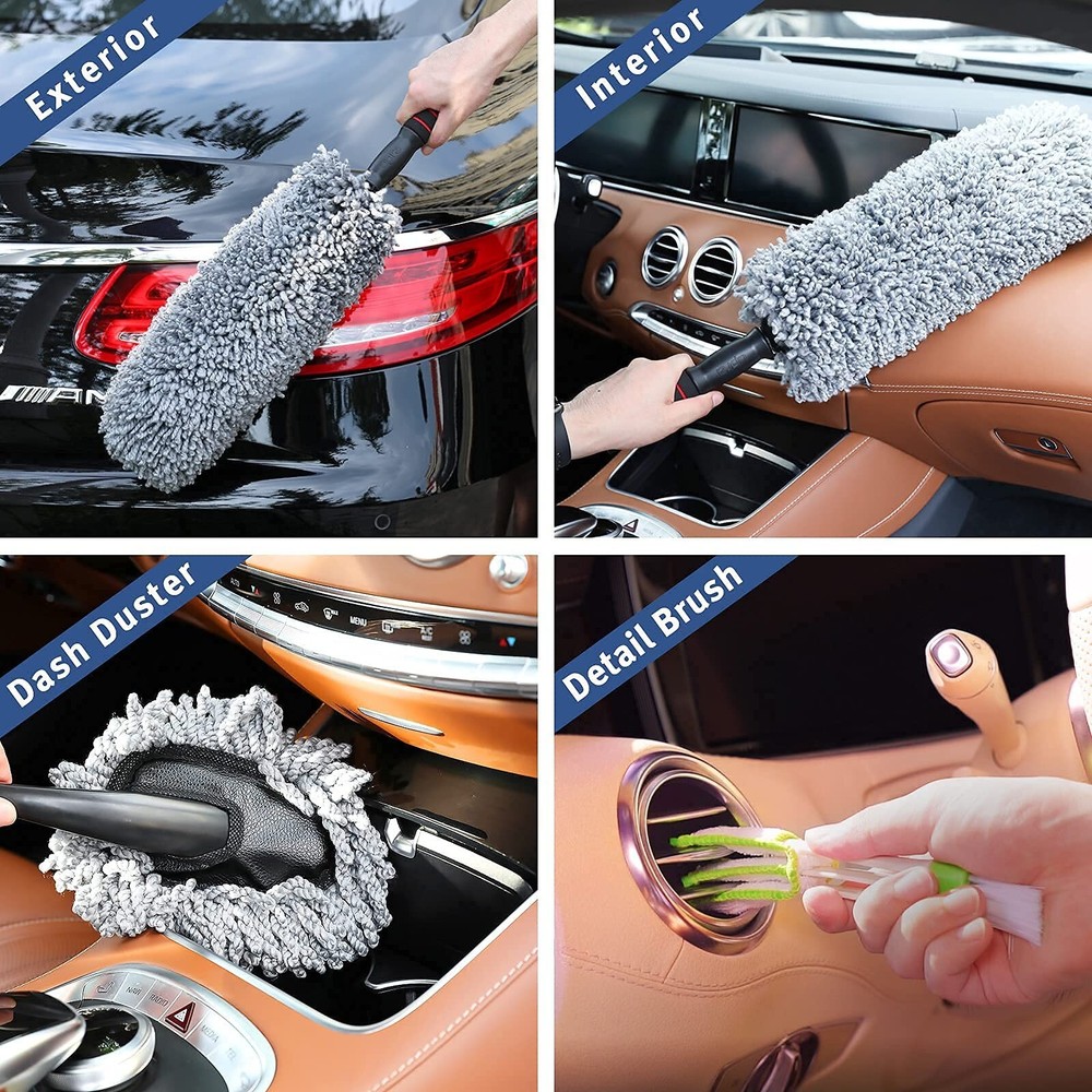 Ultimate Car Duster Kit，Best Microfiber Multipurpose Duster,Interior &Ext