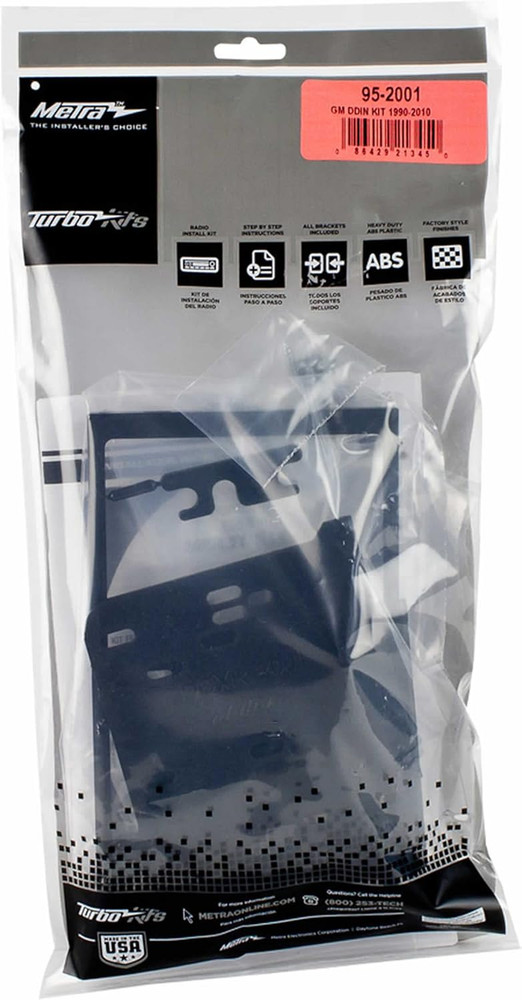 Electronics 95-2001 Double DIN Installation Dash Kit for Select 1994 - 2012 GM