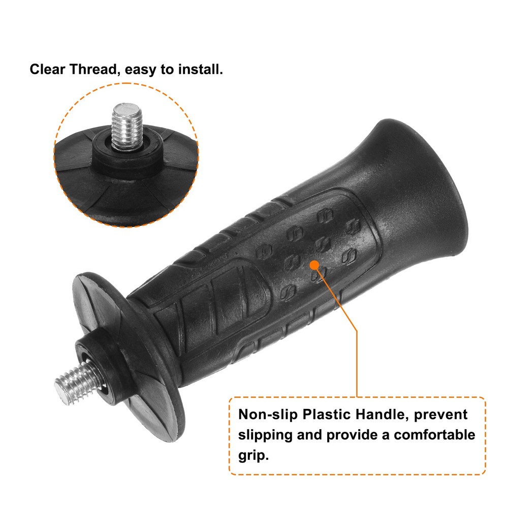 2pcs 8mm Thread Angle Grinder Side Handle 102mm Length Plastic