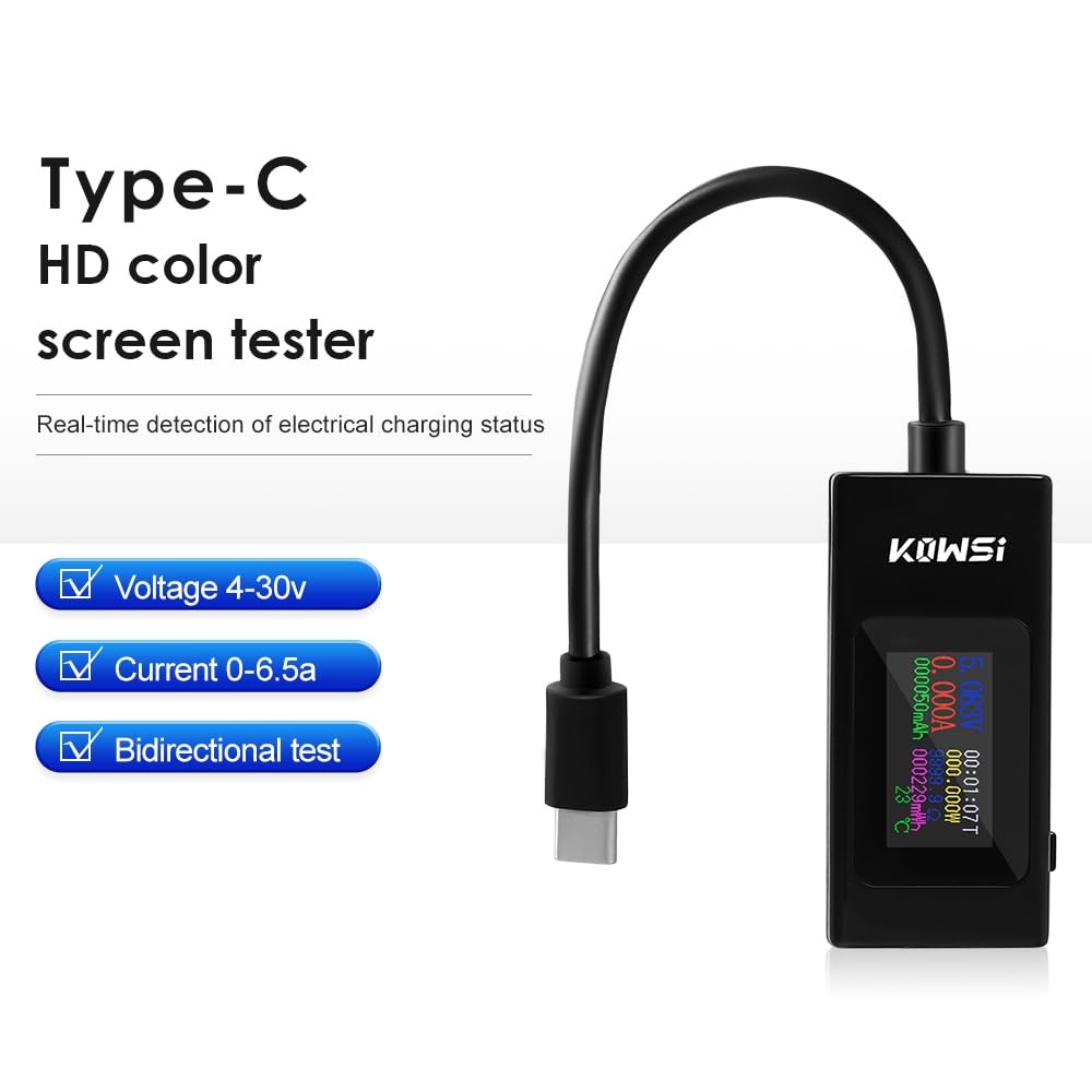 diymore USB C Tester Power Meter,Digital Multimeter, Type Type-C Version 3.0