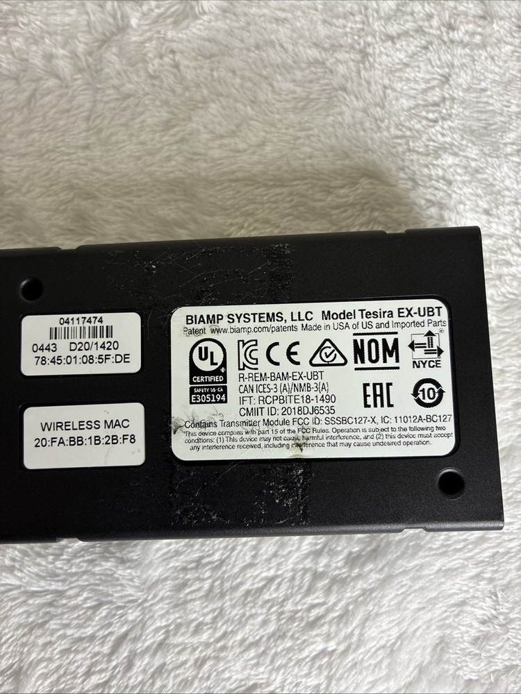 Biamp Tesira EX-UBT | USB & Bluetooth Expander