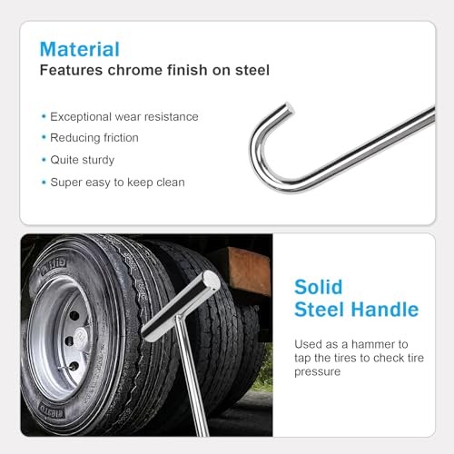 5th Wheel Pin Puller 3" Solid Steel with Chrome Plating Heavy Duty -pack 1