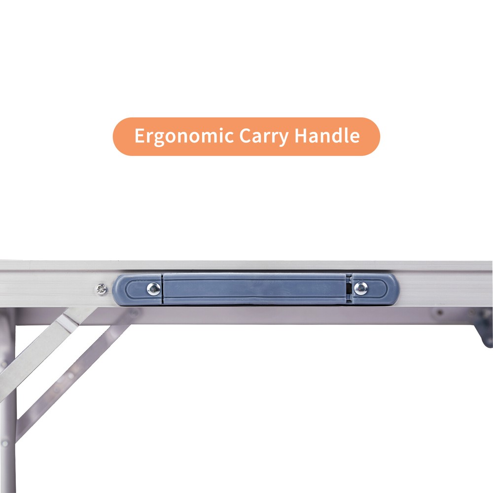 3ft Aluminum Alloy Folding Table Black