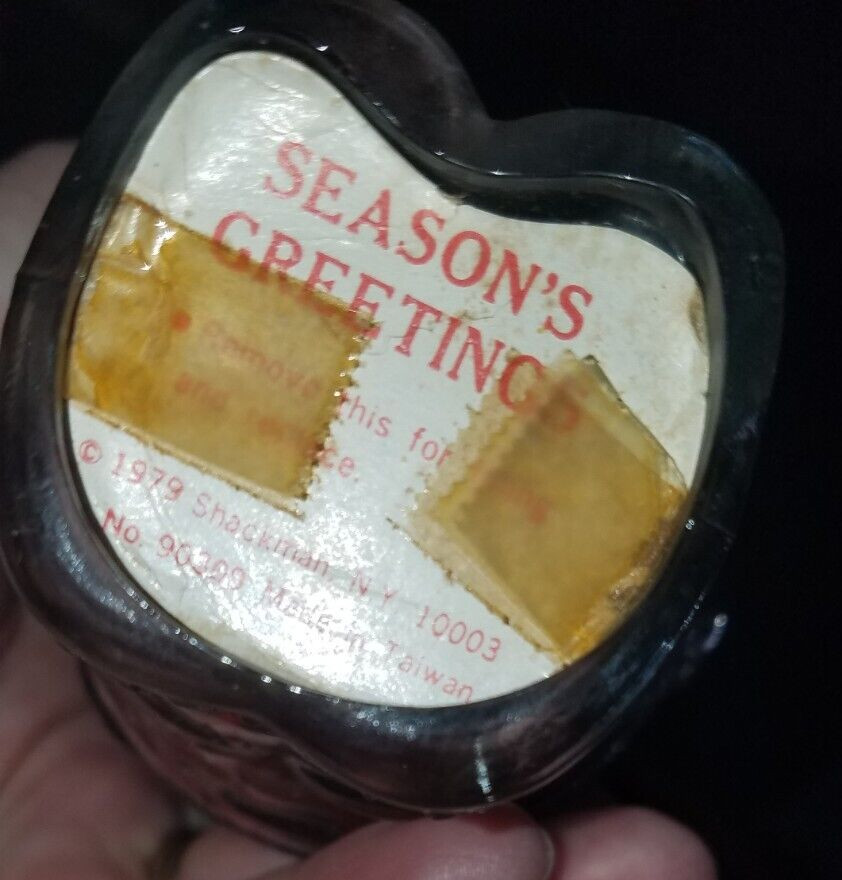 Vintage Glass Santa Candy Container