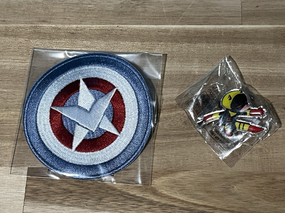 Marvel Unlimited Comics Limited Edition Yellow Daredevil Pin & Sam Wilson Patch