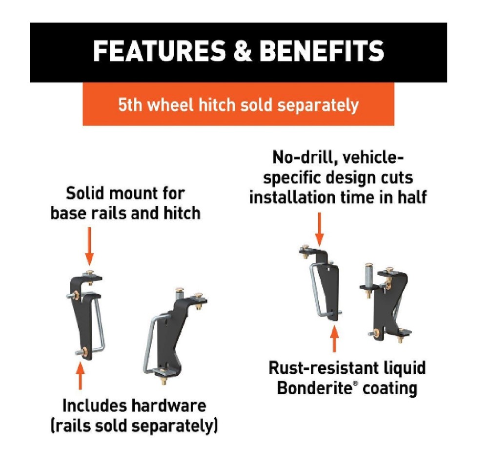 CURT 16420 FIFTH WHEEL CUSTOM BRACKET KIT