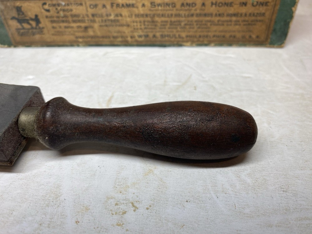 Antique Shull Combination Razor Strop With Box