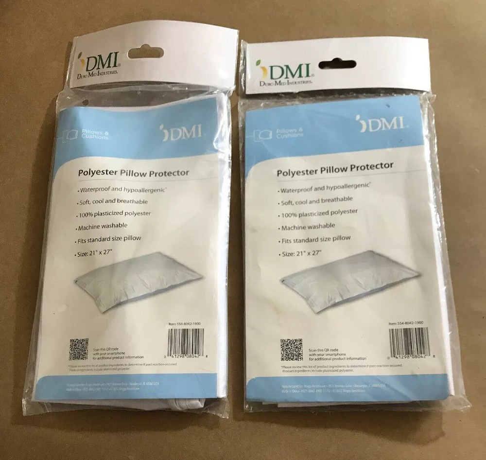2 Pack DMI POLYESTER 21" X 27" WHITE PILLOW PROTECTOR