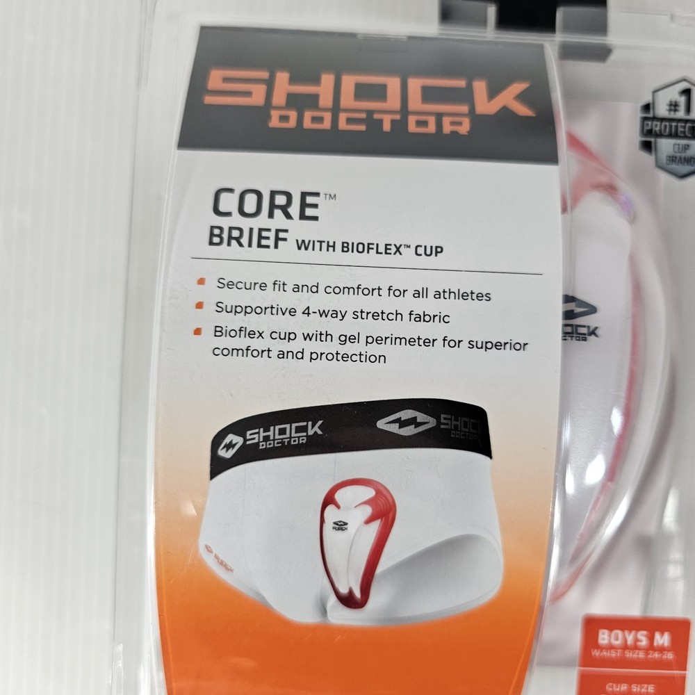 Shock Doctor, Core Compression Short with Bioflex Cup, Boys M, Small Cup NEW
