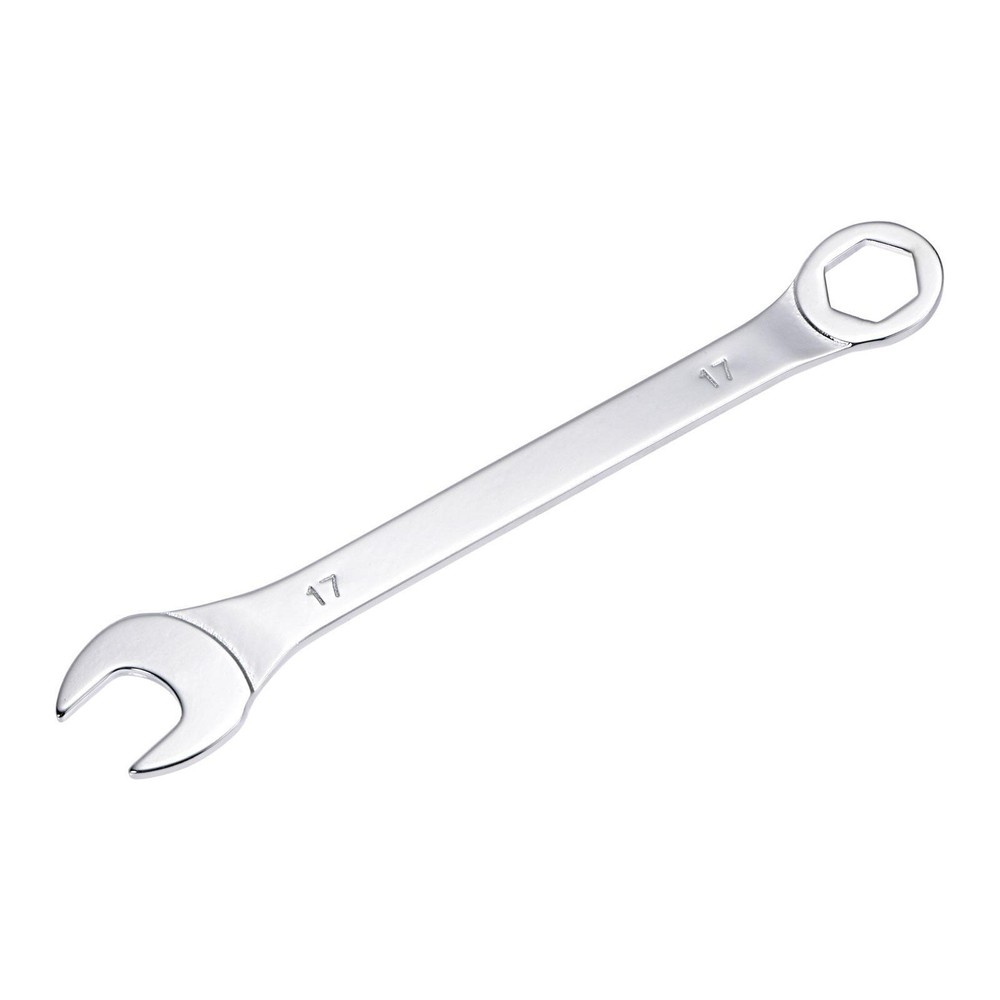 Thin Combination Wrench with Offset 6-Point End and Angled Open End 17mm