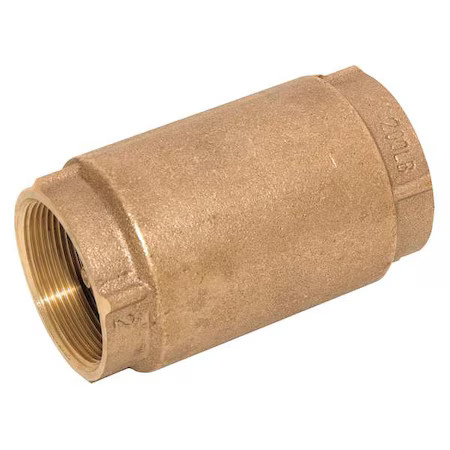 1" Npt Bronze Spring Check Valve, 6Ajy3
