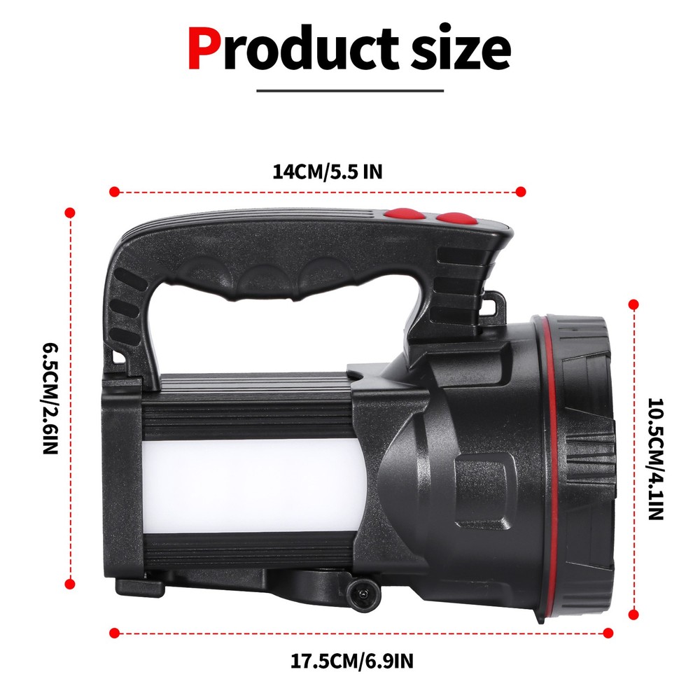 Super Bright LED Rechargeable Handheld Spotlight High Power Tactical Flashlight