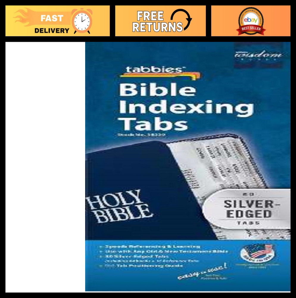 Bible Index Tabs with Silver Edges - Easy Reference, Durable, Organize Your Bibl