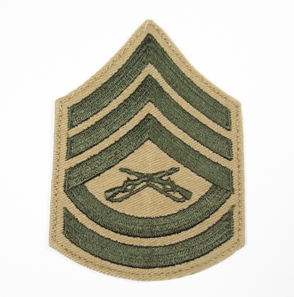 US Marine Corps Master Sergeant Vintage Rank Patch Subdued Embroidered