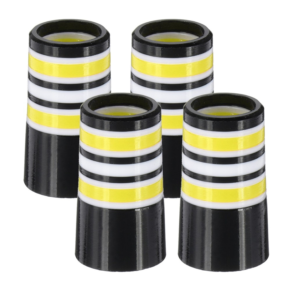 Golf Ferrules 0.370 Inch ID, 4 Pack Taper Golf Club Ferrules Multi-Ring, Yellow
