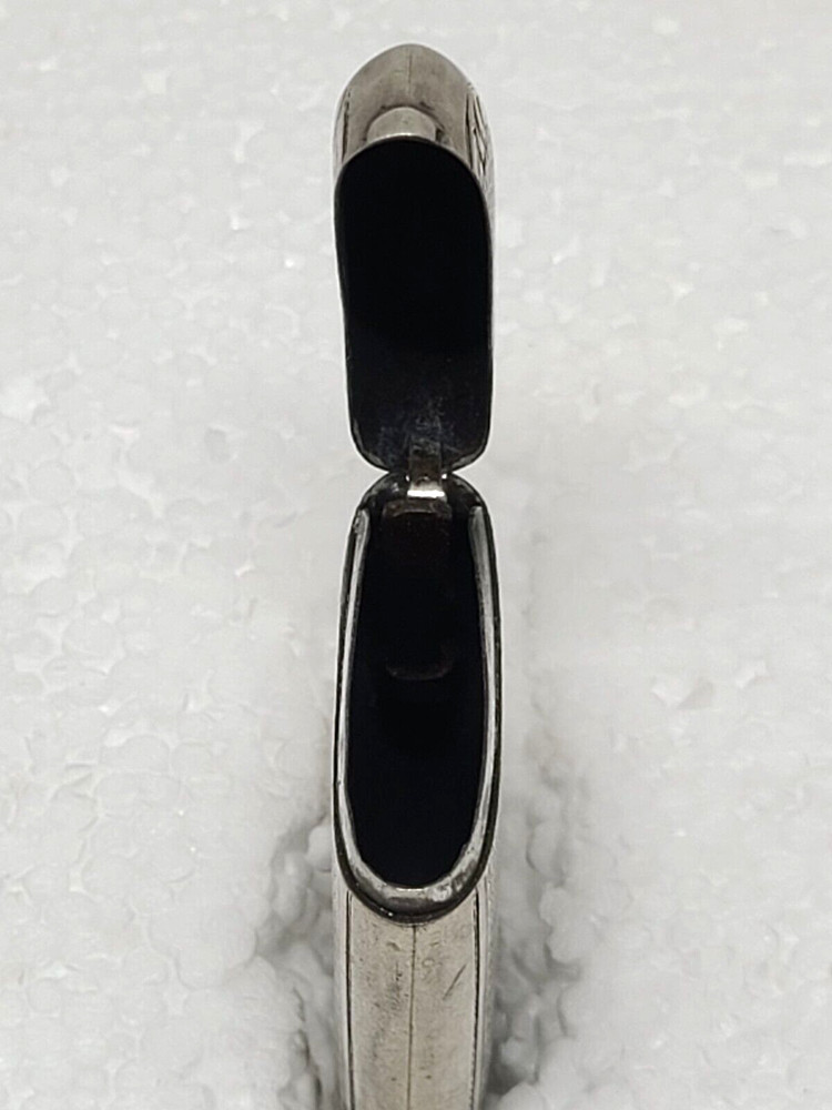 Victorian Silverplate Vesta Case Pendant with Monogrammed, Unbranded