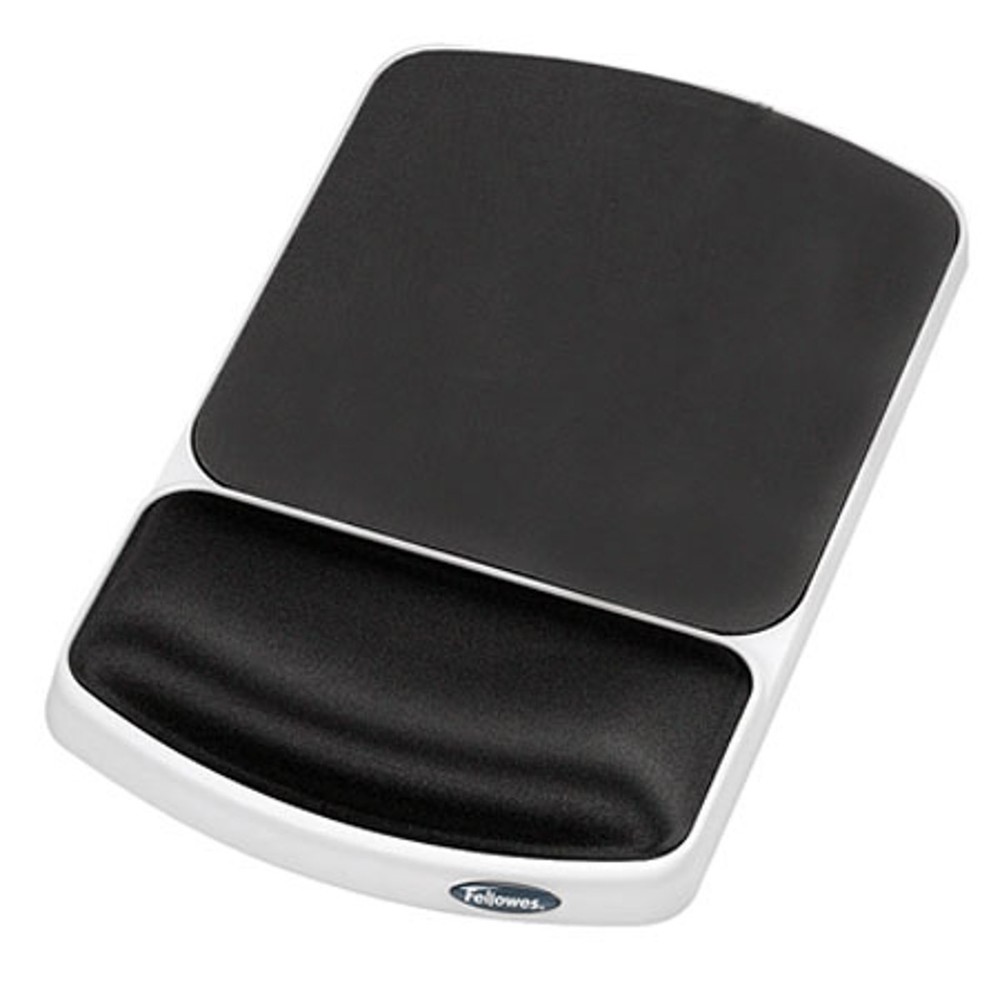 Fellowes Gel Wrist Rest and Mouse Pad, Graphite/Platinum