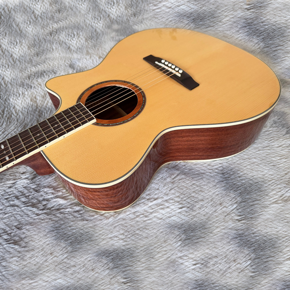 Acoustic Guitar For Beginners And Easy To Lear High-Quality Double Solid Spruce