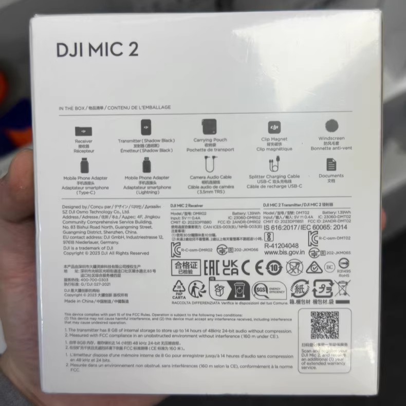 DJI Mic 2 Transmitter DMT02 + Receiver DMR02