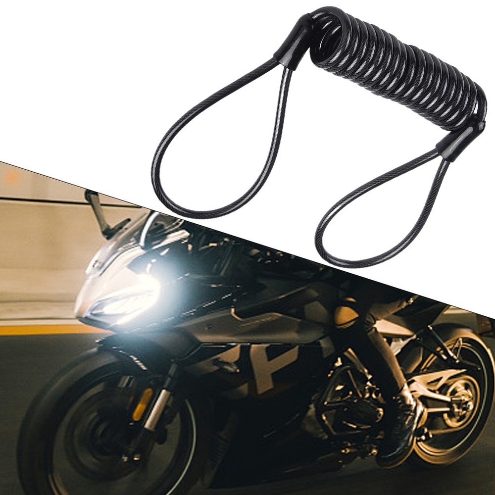 Cable Disc Lock Reminder 1pc 4mm Approx. 120cm Plastic Scooter Security