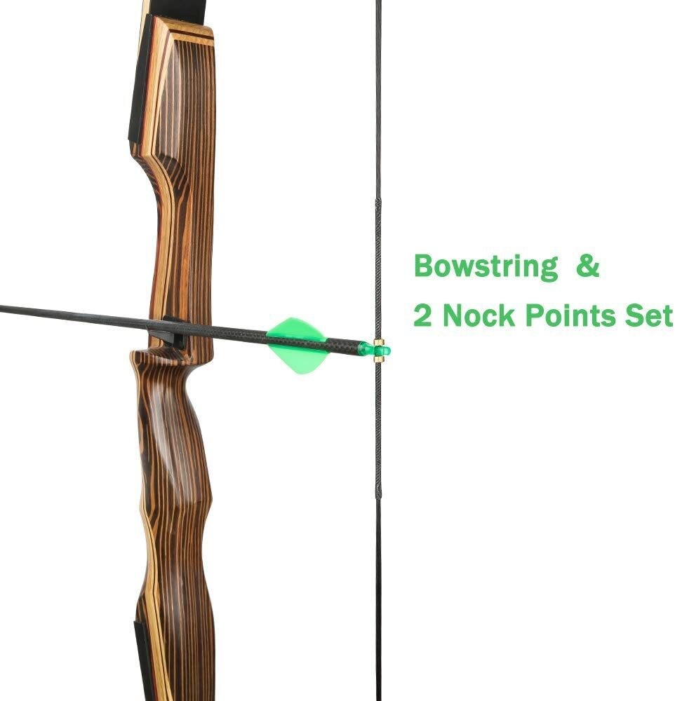 AMO 57"~62" Bow Strings Replacement Archery for Recurve Long Bow Hunting Strings