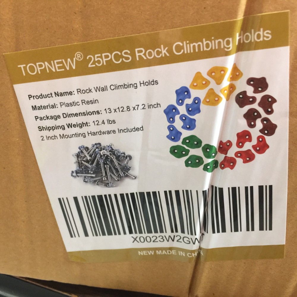 Topnew 25 Piece Rock Climbing Holds