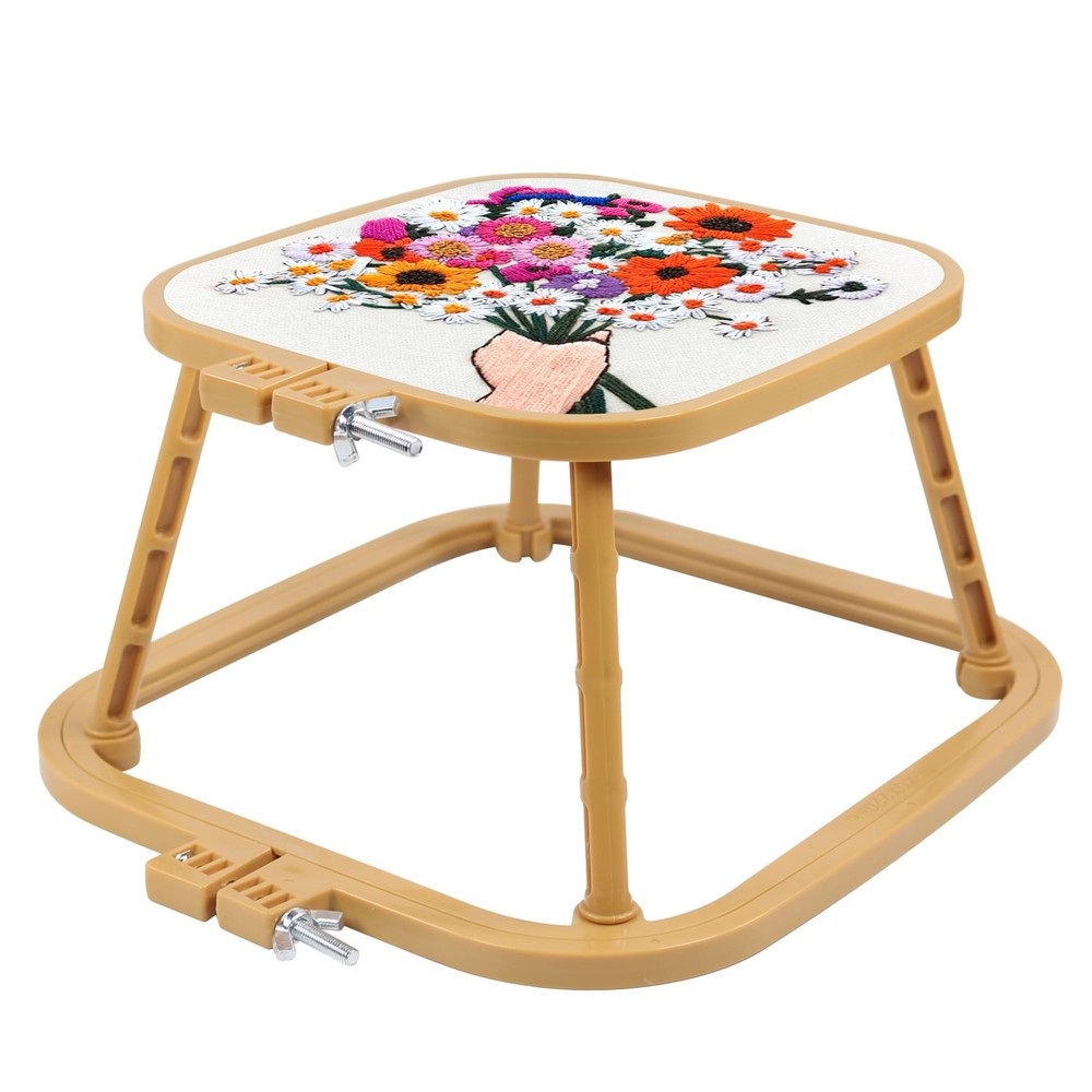 Versatile Double Embroidery Stand, Compact Desktop Embroidery Cross Stitch Fr...