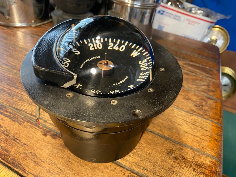 Lightly Used Danforth Constellation Dash Mount Compass 4" Card