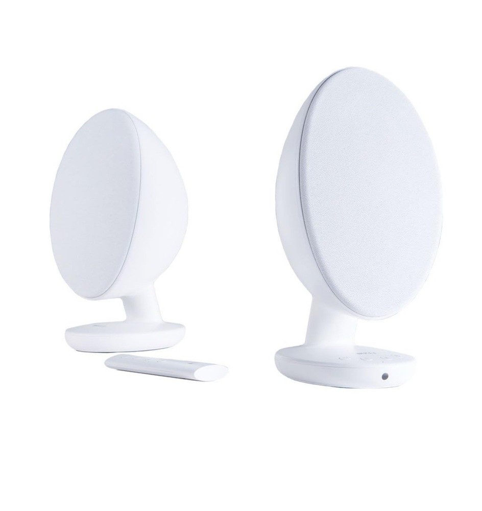 KEF EGG Versatile Desktop Speaker System - Gloss White (Pair)