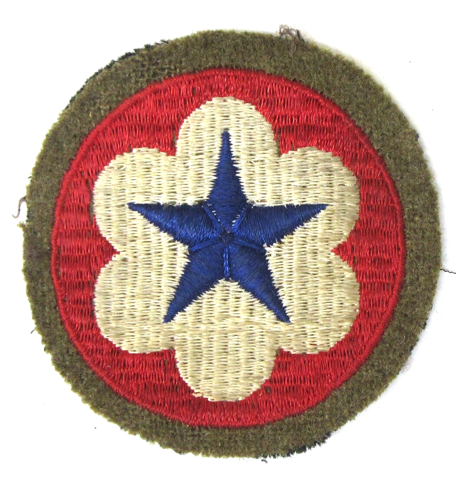 original WWII ARMY SERVICE FORCES embroidered uniform Patch mb