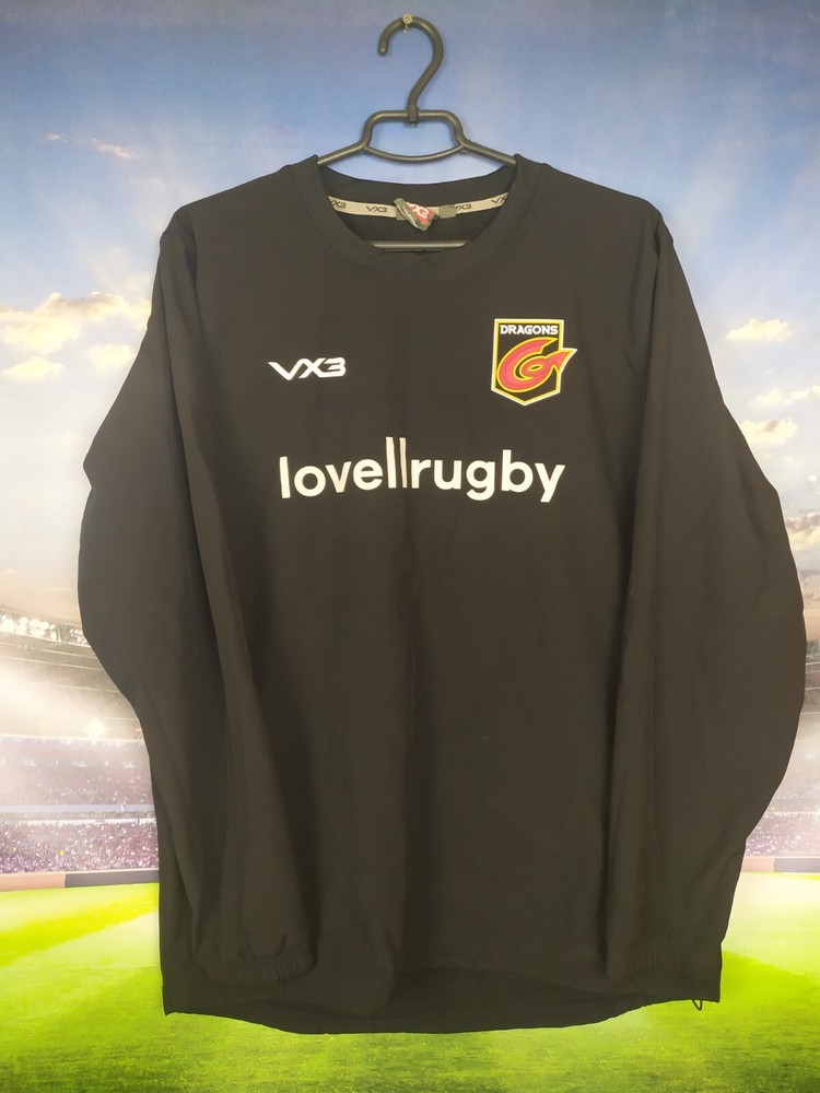 Catalans Dragons Training Jacket Long Sleeve Rugby VX3 Polyester Mens Size L