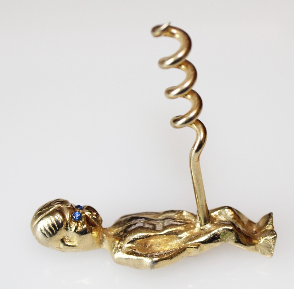 Metal Little Boy Corkscrew Wine Opener