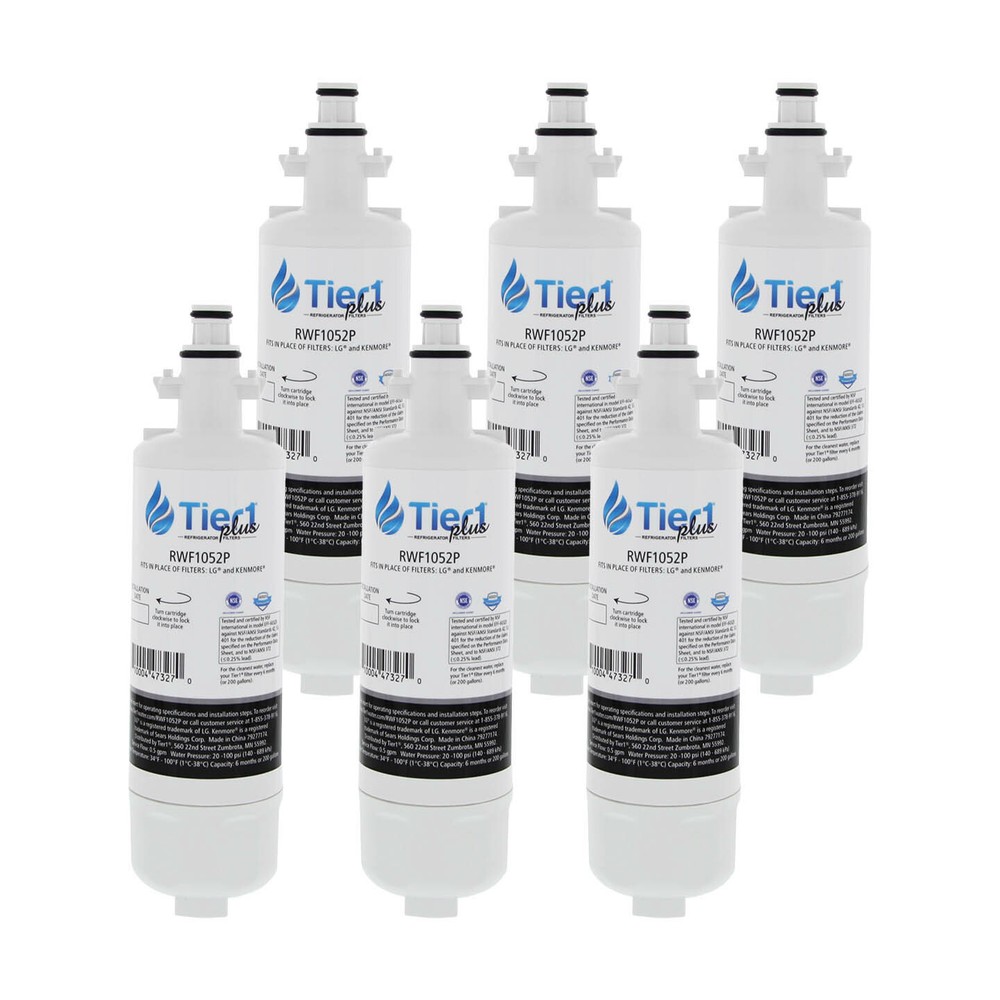 Fits LT700P LG Replacement Refrigerator Water Filter 6-Pack