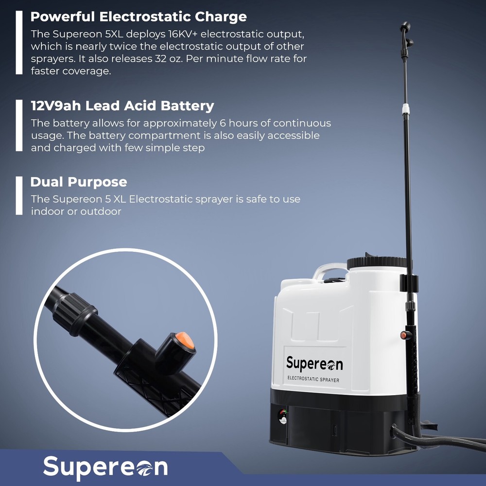 Battery Powered Electrostatic Backpack Chemical And Brine Sprayer