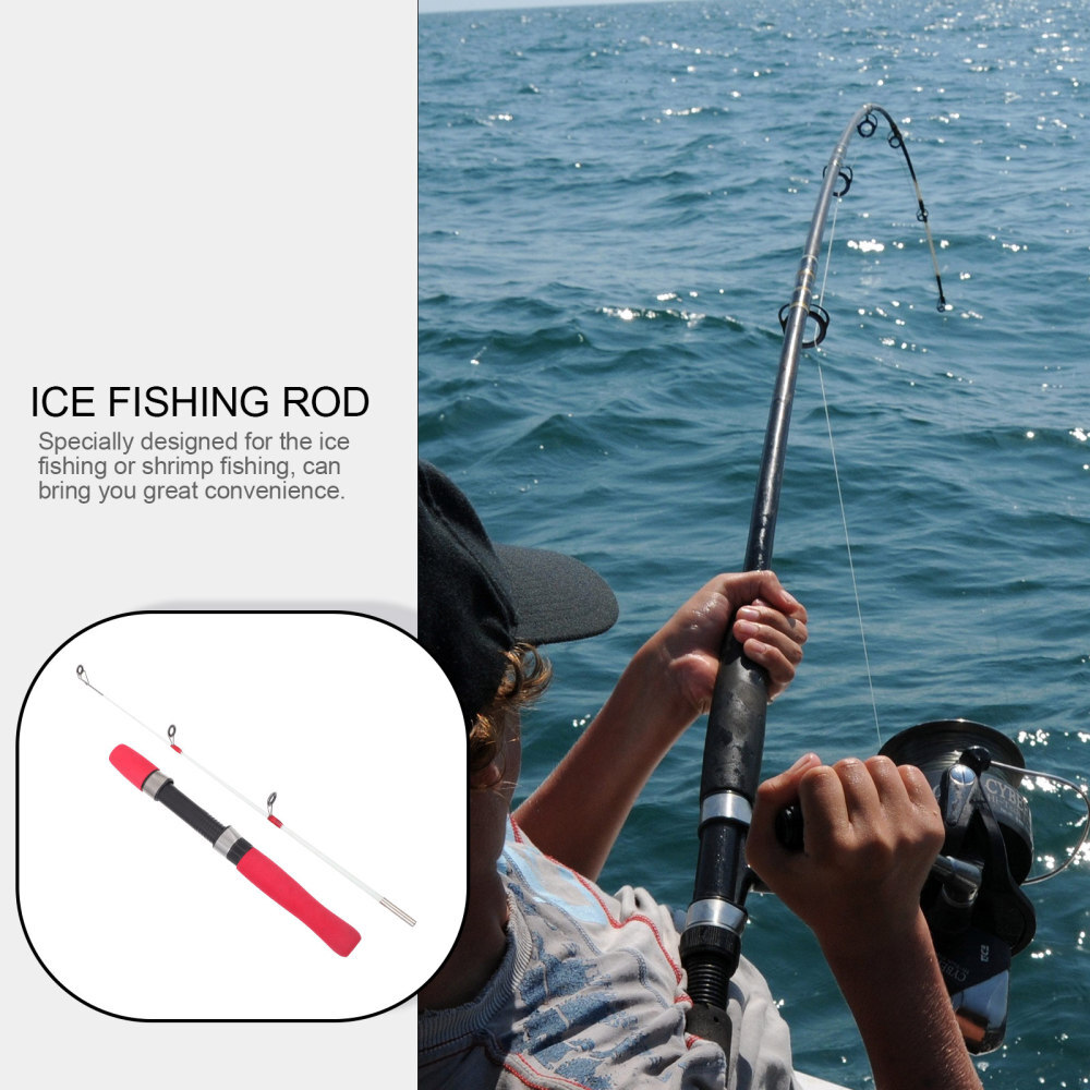 Baitcasting Ice Fishing Rod Lasting Use Comfortable Handle Solid