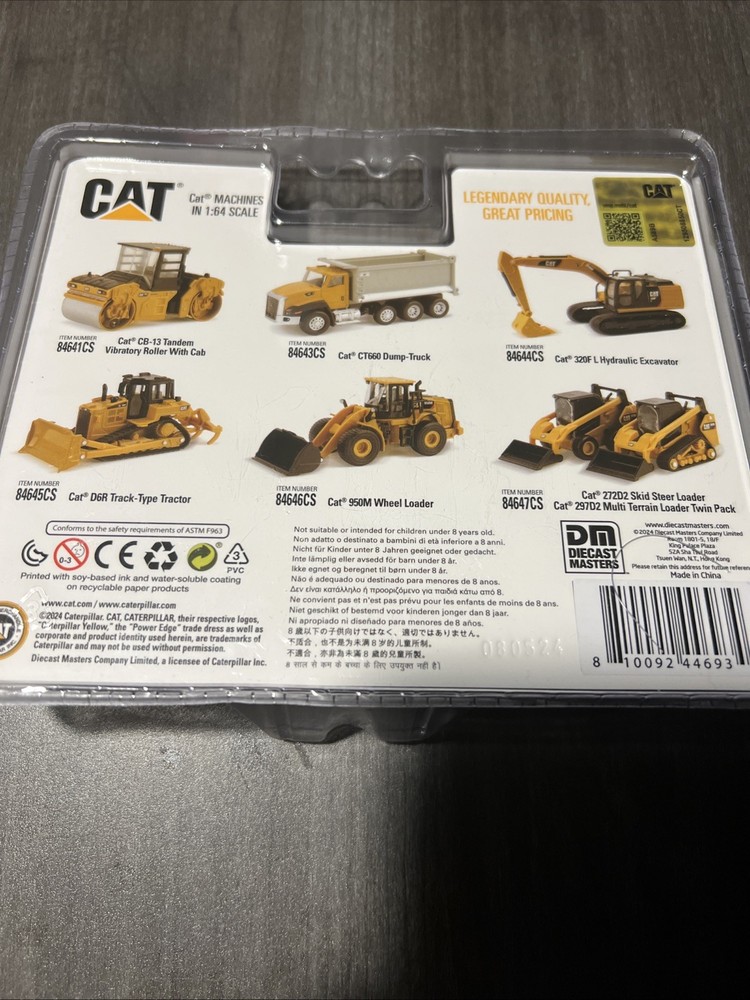 1:64 CAT 272D2 Steer Loader & 297D2 Track Loader -- Diecast Masters Caterpillar