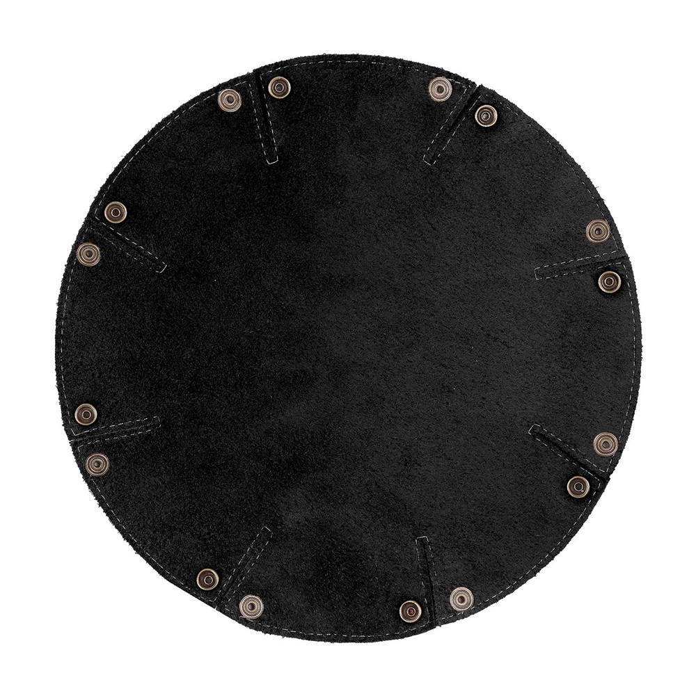 Genuine Leather Round Tray Organizer - Practical Storage Box for Wallets, Wat...