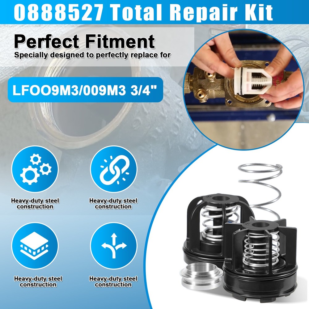 009M3 3/4" Total Repair Kit Replacement Fits for Watts LF009M3/009M3 Assembly